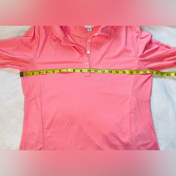 FootJoy Polo Pink Dotted Long Sleeve  Sz M 🩷 ⛳️ - Picture 5 of 7